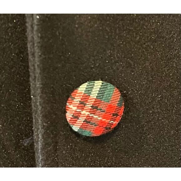 Allegra K Women's Peter Pan Collar Contrast Trim Single Breasted Long Coat - Picture 5 of 8